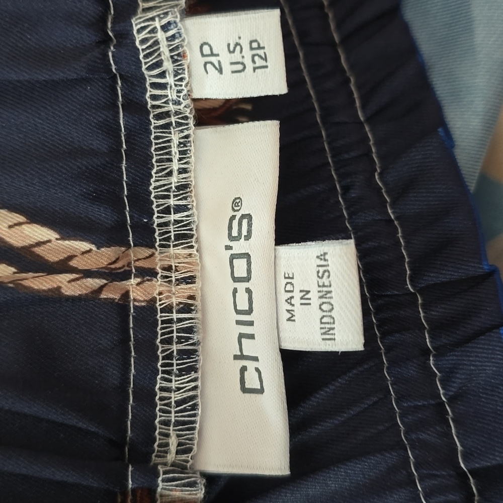 Chico's Multicolor Printed Button Down Blouse And… - image 4